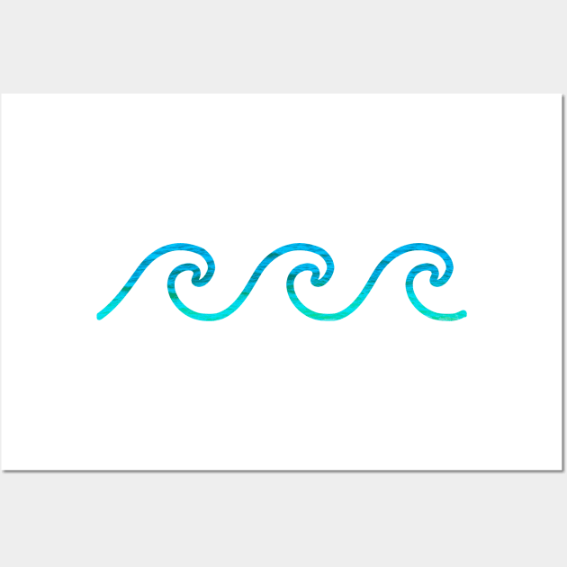 Wave Simple & Minimal Creative Pattern Of Sea Waves Wall Art by mangobanana